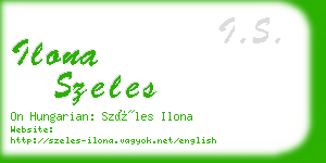 ilona szeles business card